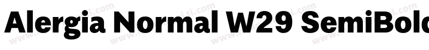Alergia Normal W29 SemiBold字体转换